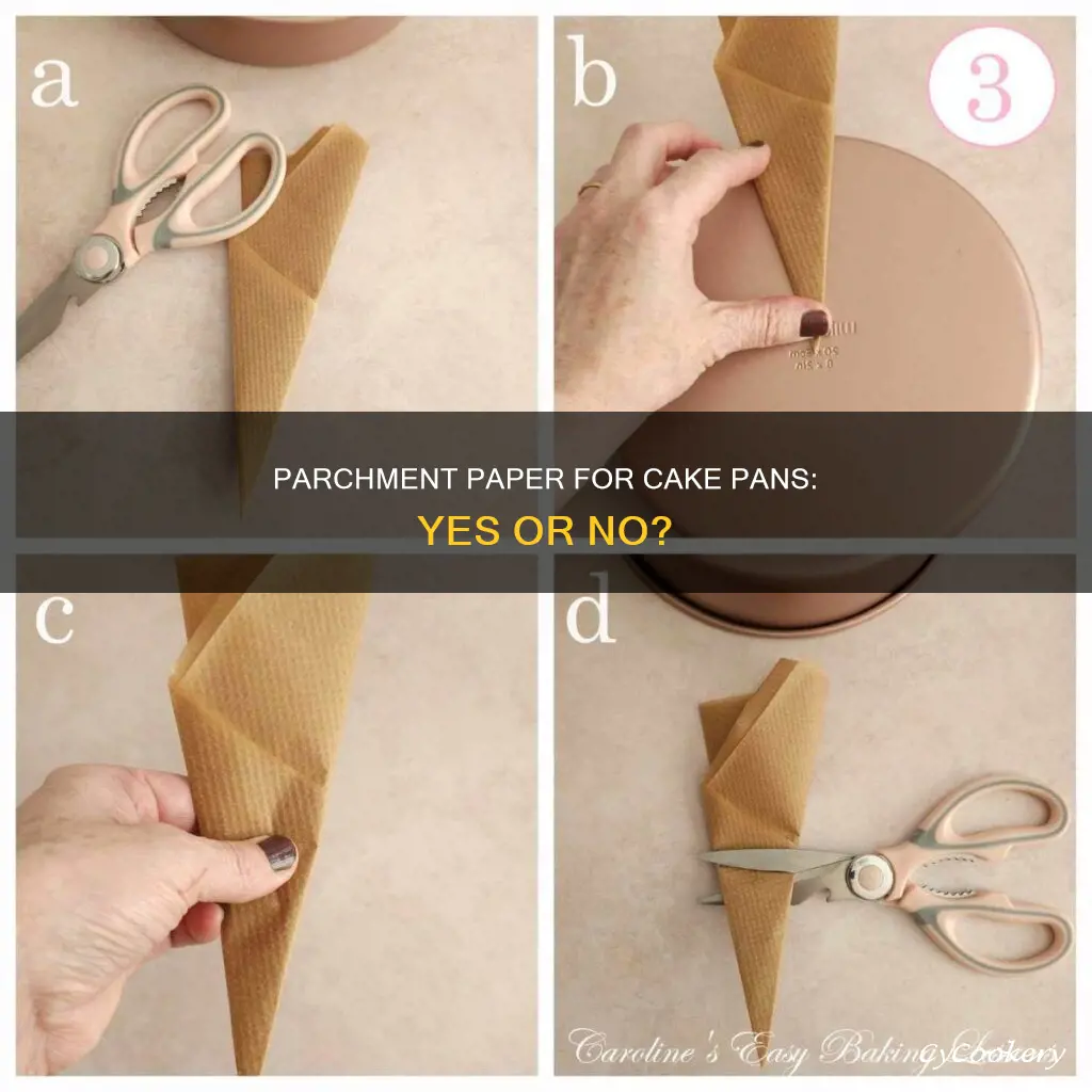 can you use parchment paper in bottom of cake pan