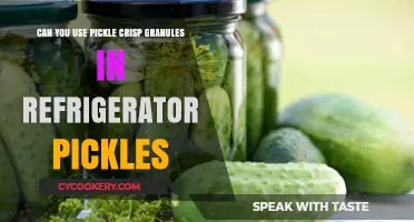Pickle Crisp Granules: Enhancing Crunch in Refrigerator Pickles?