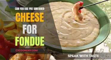 Shredded Cheese for Fondue: A Quick Solution?