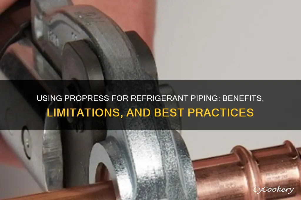 can you use propress for refrigerant piping