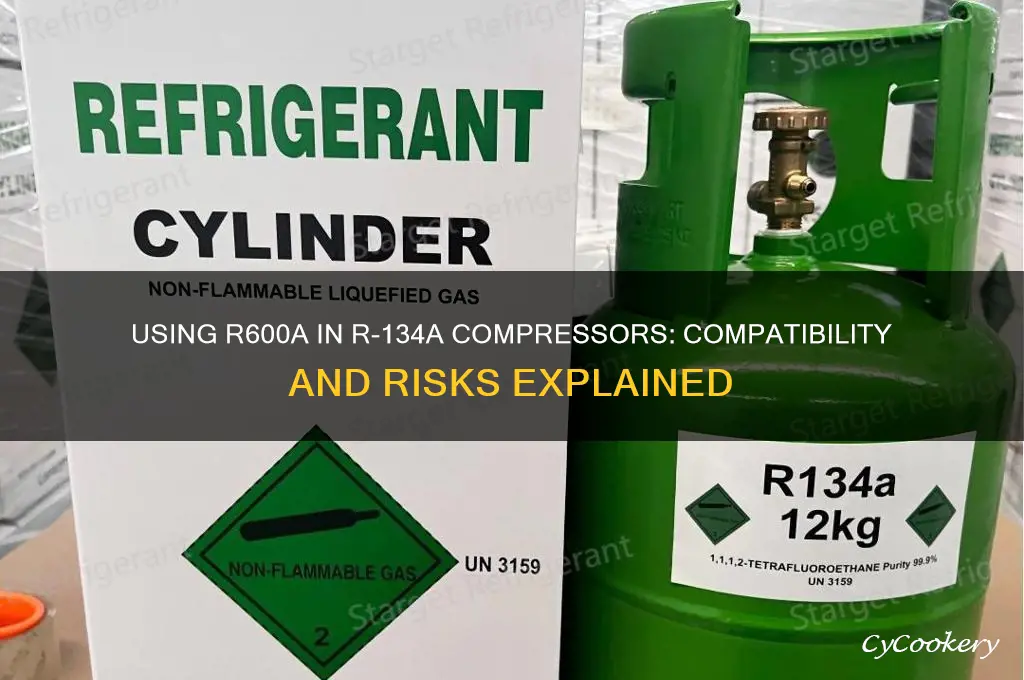 can you use r600a refrigerant in a r-134a compressor