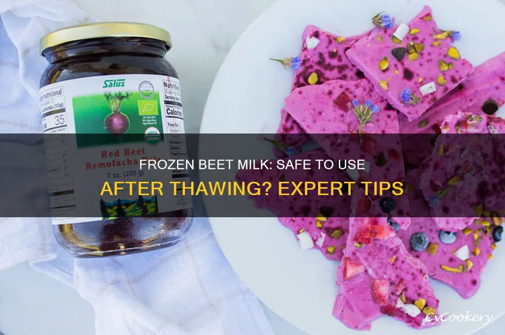 can you use refrigerated beat milk after it