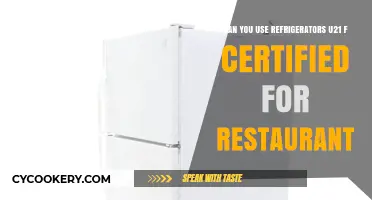 Are U21 F Certified Refrigerators Suitable for Restaurant Use?
