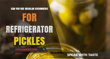 Regular Cucumbers for Refrigerator Pickles: A Tasty Possibility?