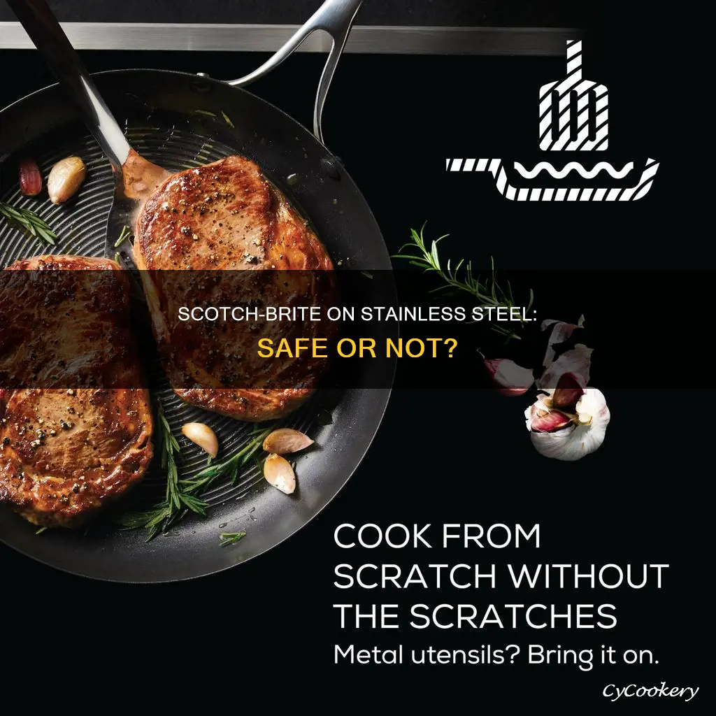 can you use scotch brite on stainless steel pan
