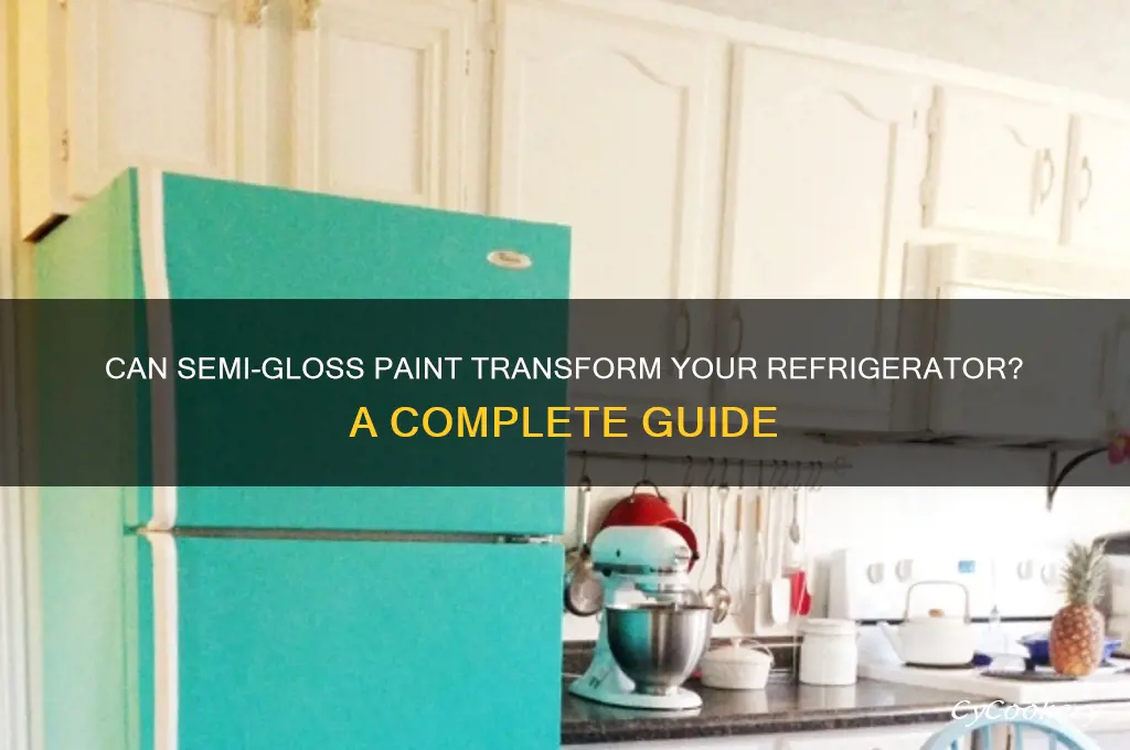 can you use semi gloss paint on a refrigerator