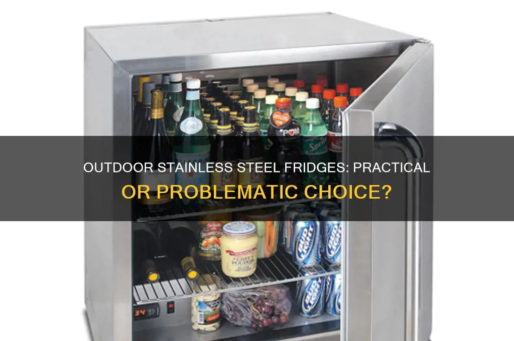 can you use stainless steel refrigerators outside