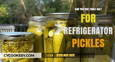 Using Table Salt for Refrigerator Pickles: A Quick Guide
