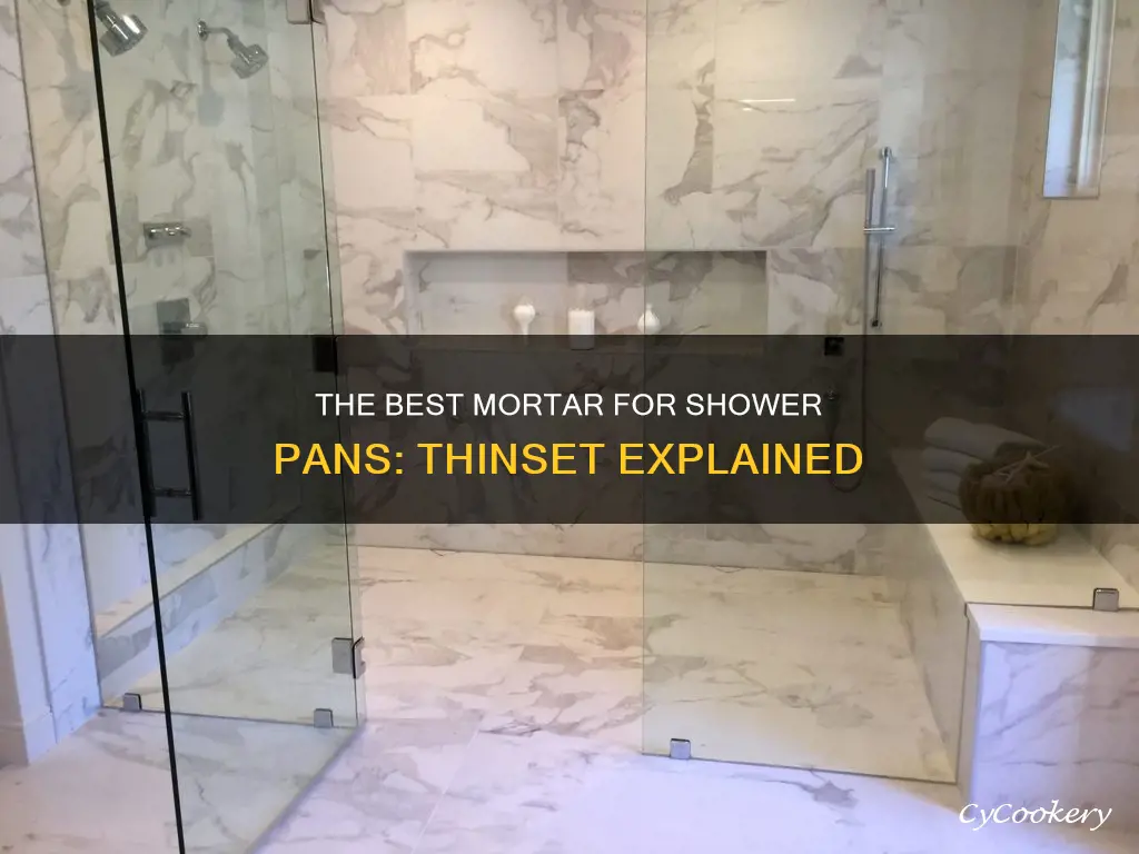 can you use thinset mortar for shower pan