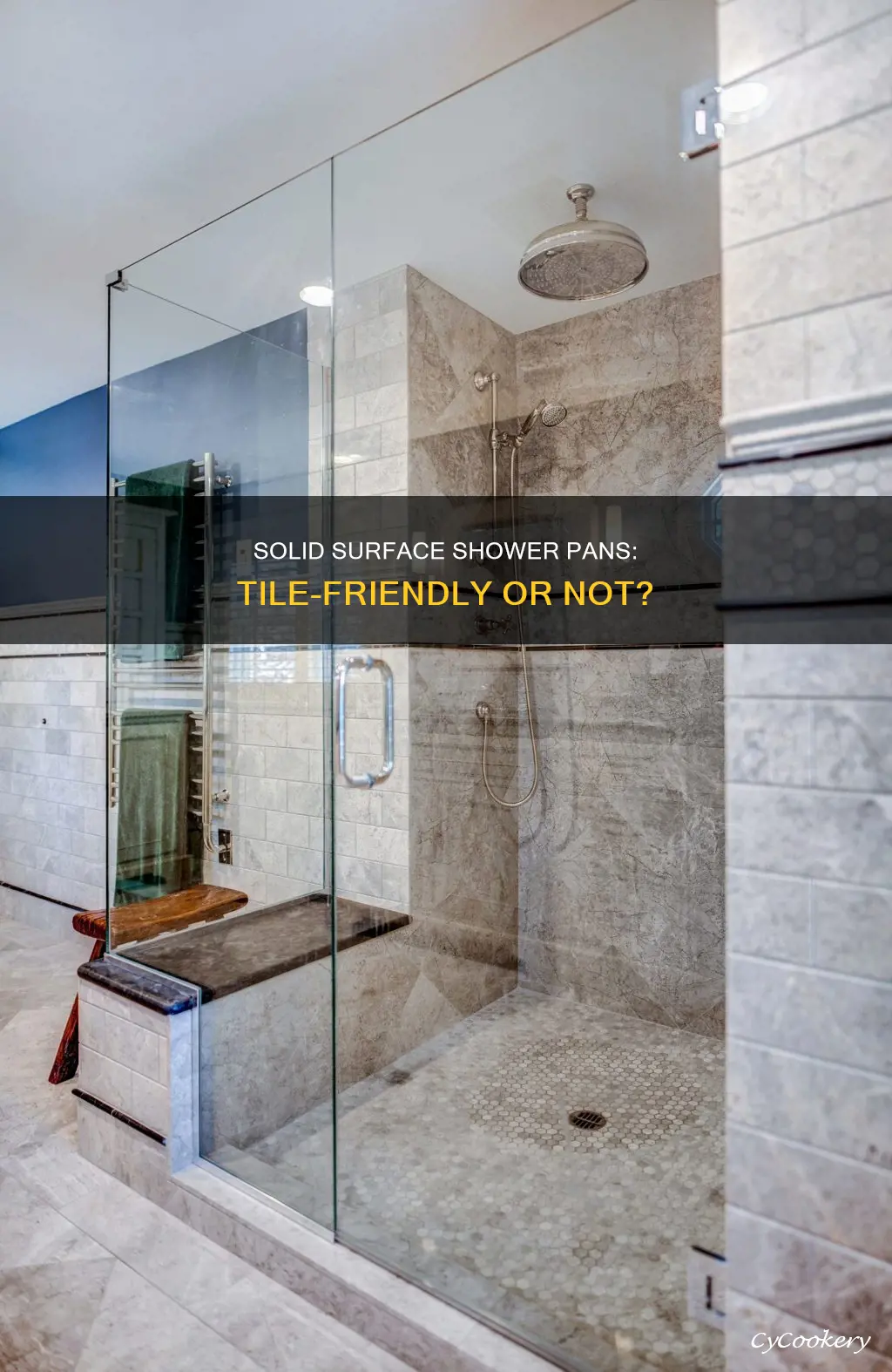 can you use tile with a solid surface shower pan