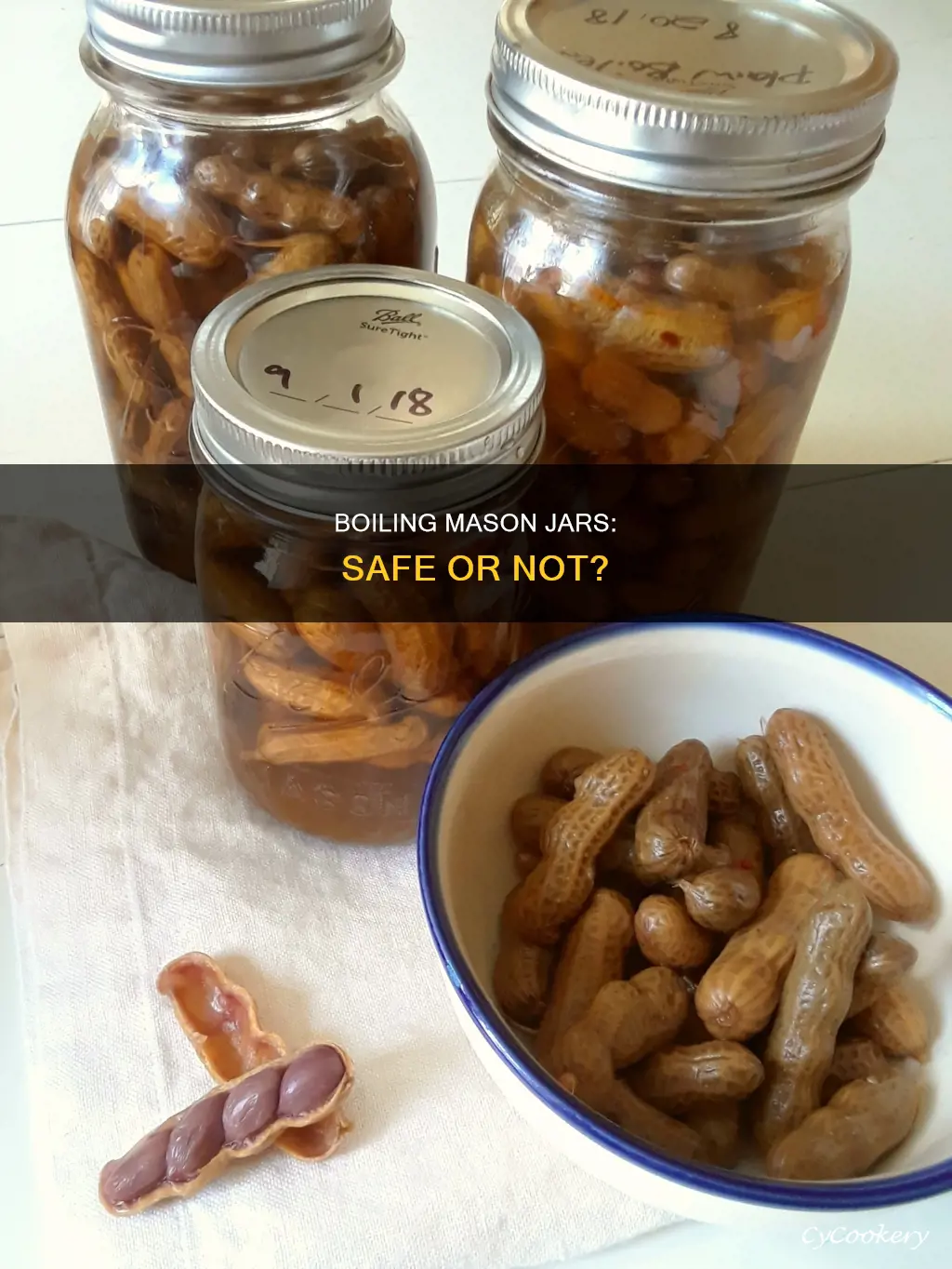 can you water boil mason jar in pan
