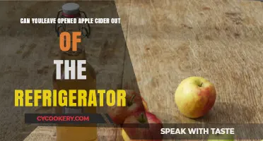 Can Opened Apple Cider Be Left Unrefrigerated? Safety Tips