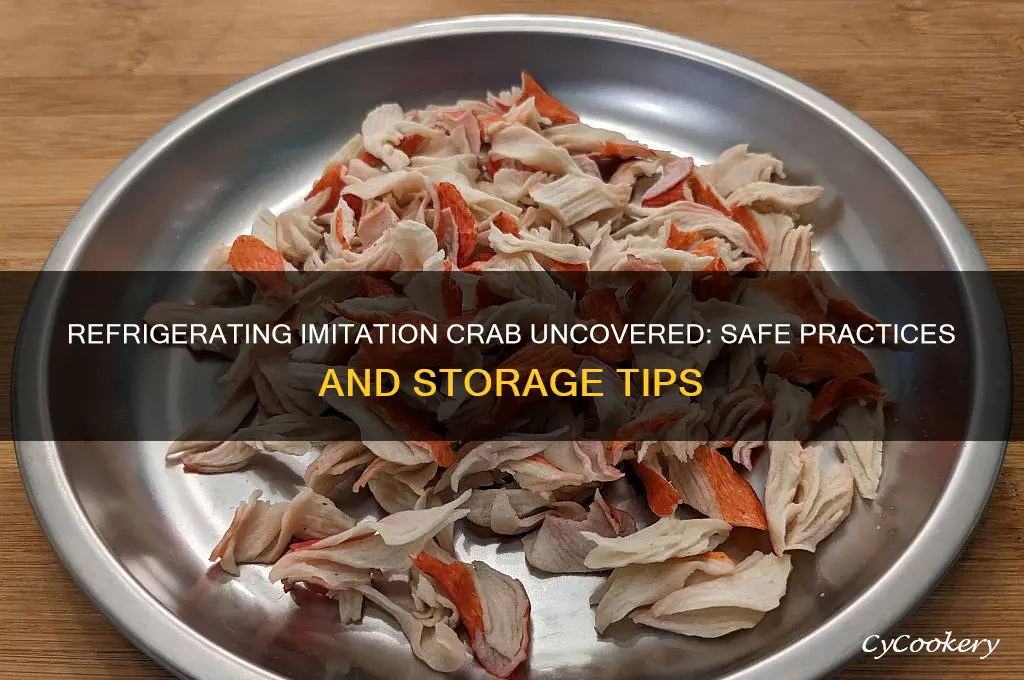 can ypu refrigerate imitation crab uncoveres