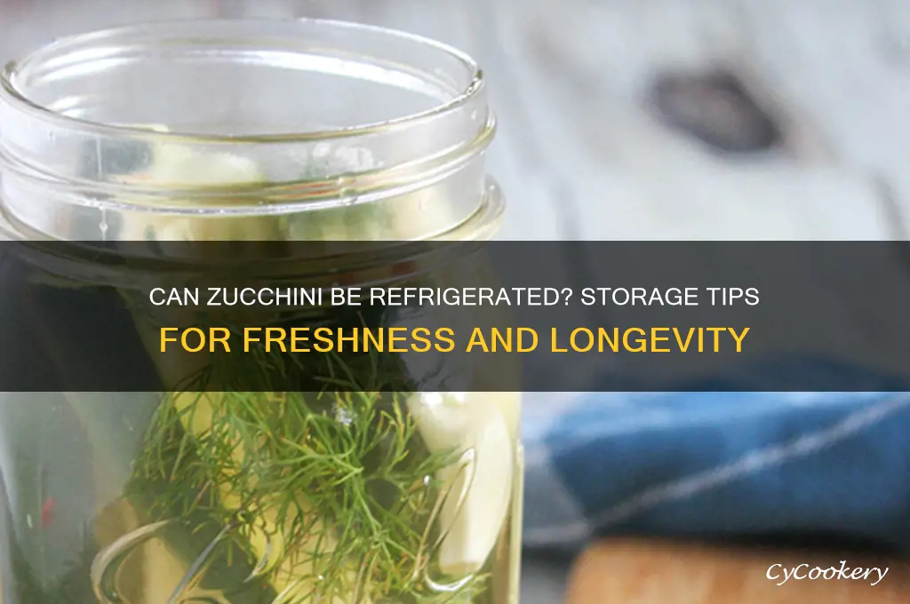 can zucchini be refrigerated
