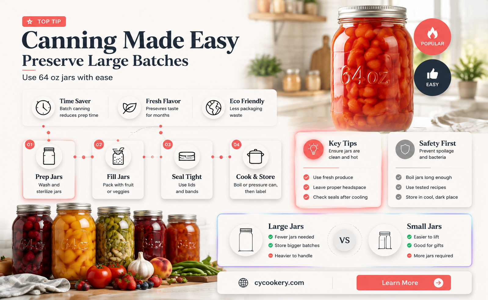 64 oz canning jars