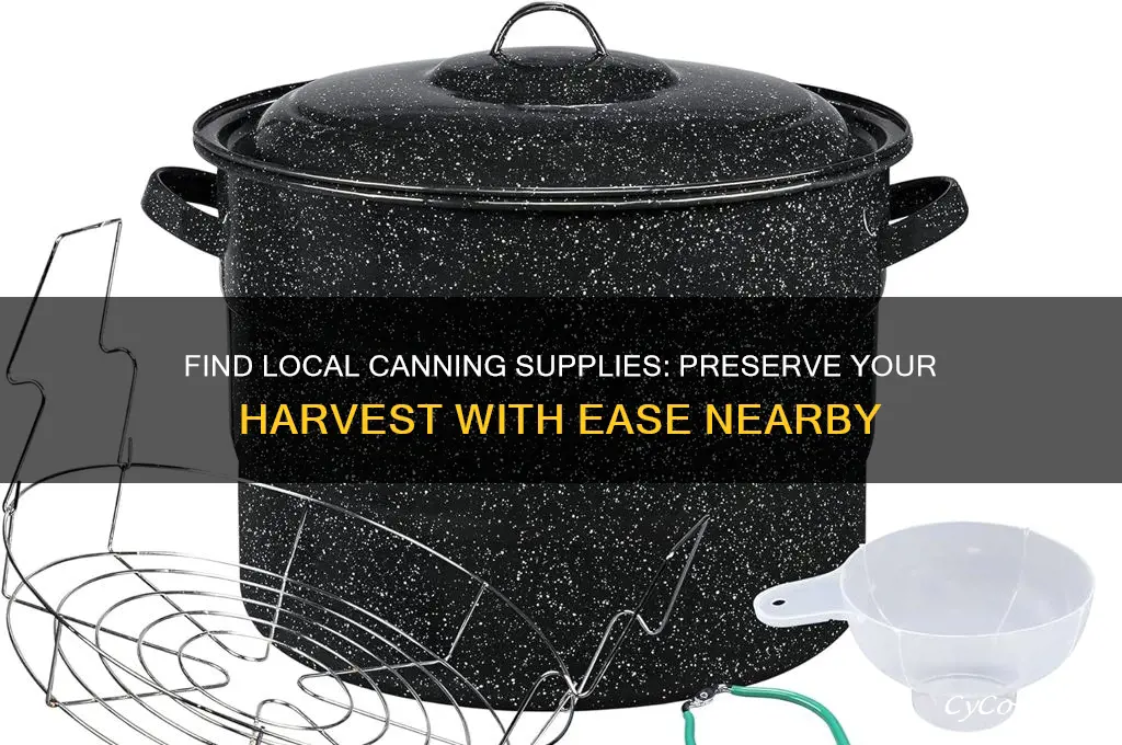 canning supplies nearby