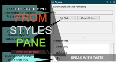How to Remove Styles from the Styles Pane