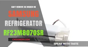 Troubleshooting Samsung RF23M8070SR Ice Maker Removal: Tips and Solutions