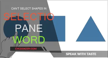 Troubleshooting Word: Shapes Not Selecting in Pane