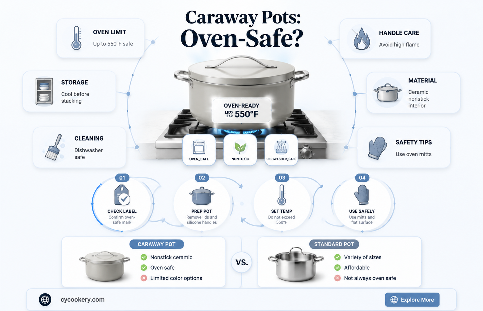 are caraway pots oven safe