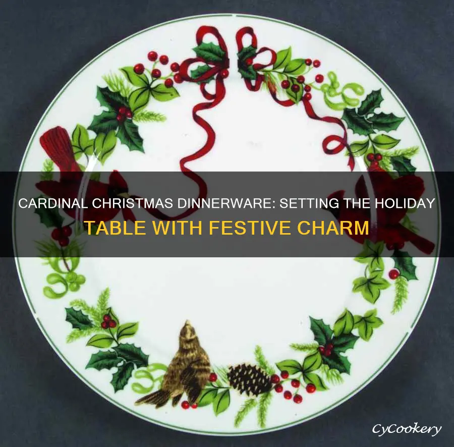 cardinal christmas dinnerware set