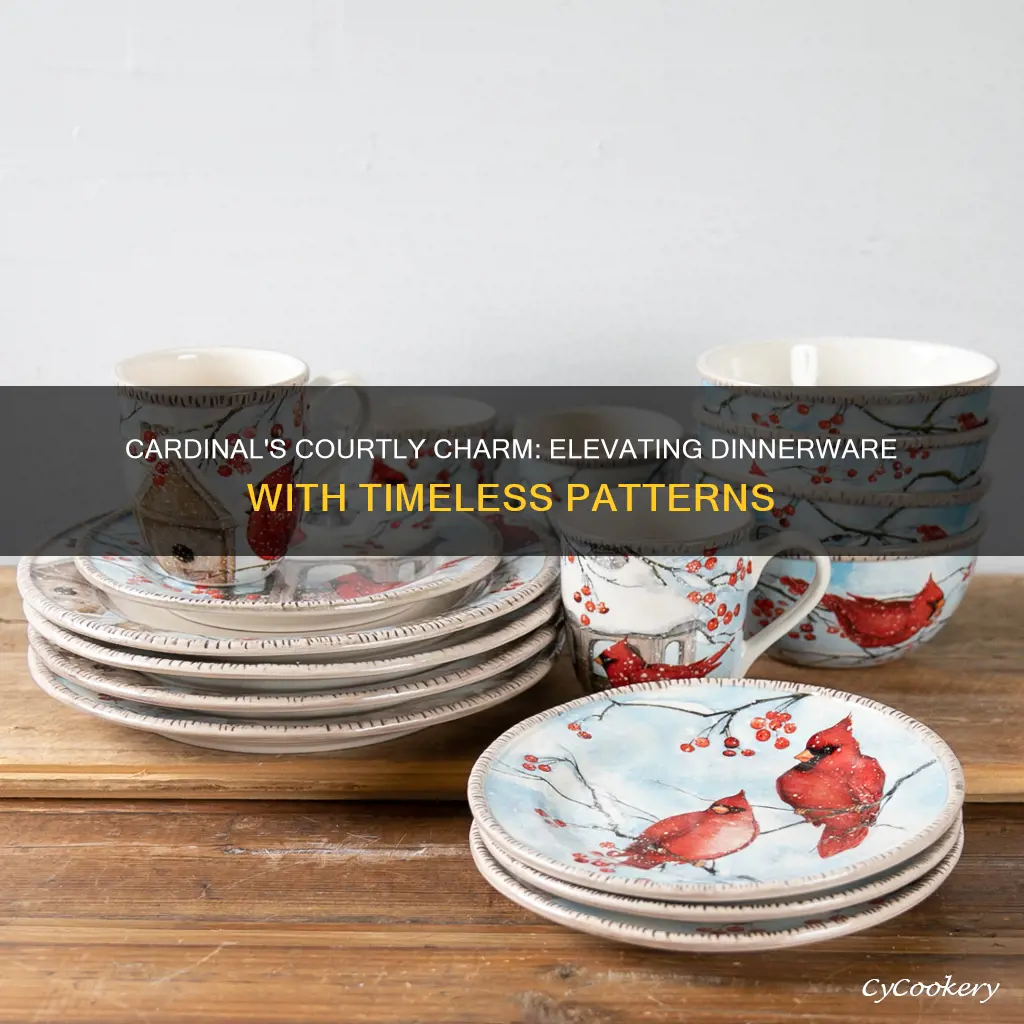 cardinal pattern dinnerware set