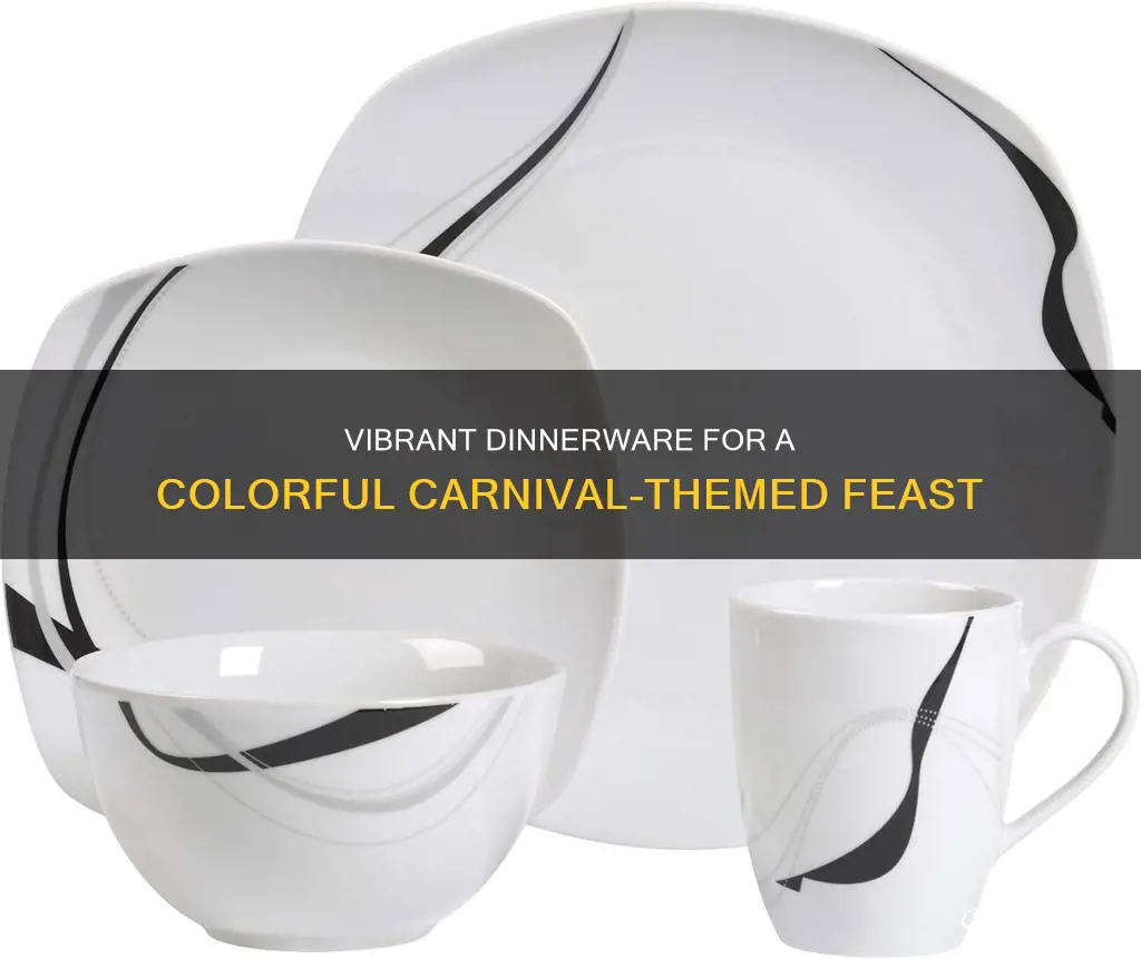 carnival 16-piece square dinnerware set