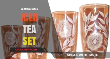Elegant Carnival Glass Iced Tea Set: A Vintage Tabletop Treasure