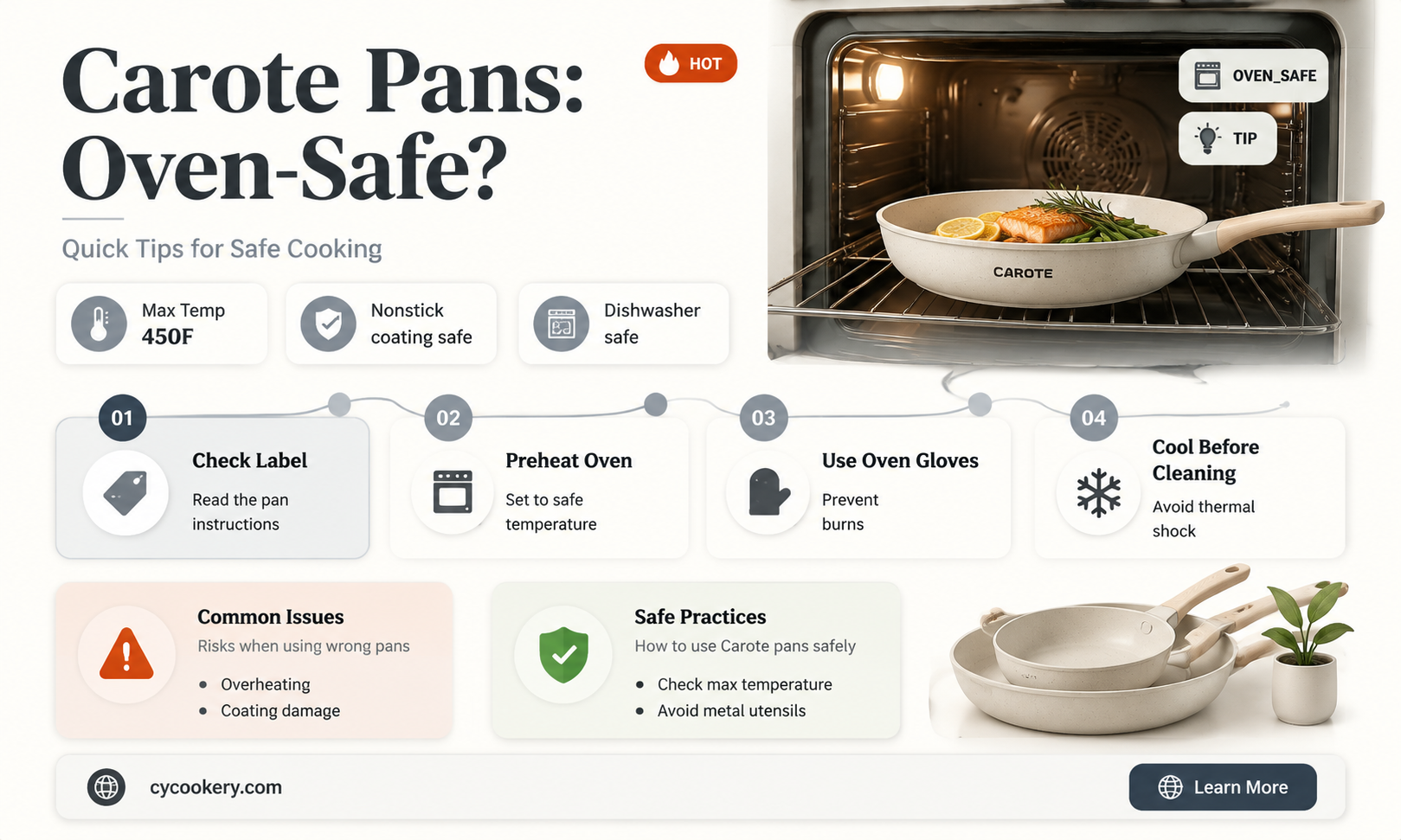 are carote pans oven safe