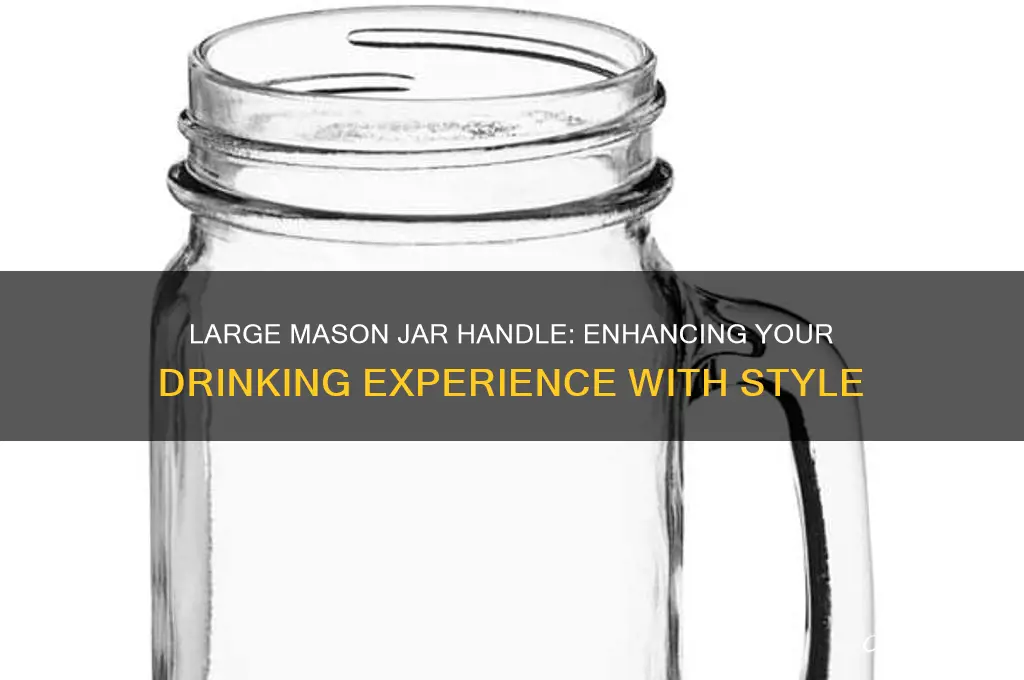 case large mason drinking jar handle