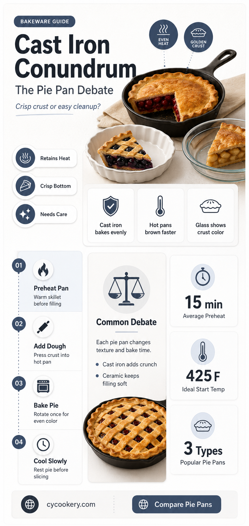 are cast iron pie pans good