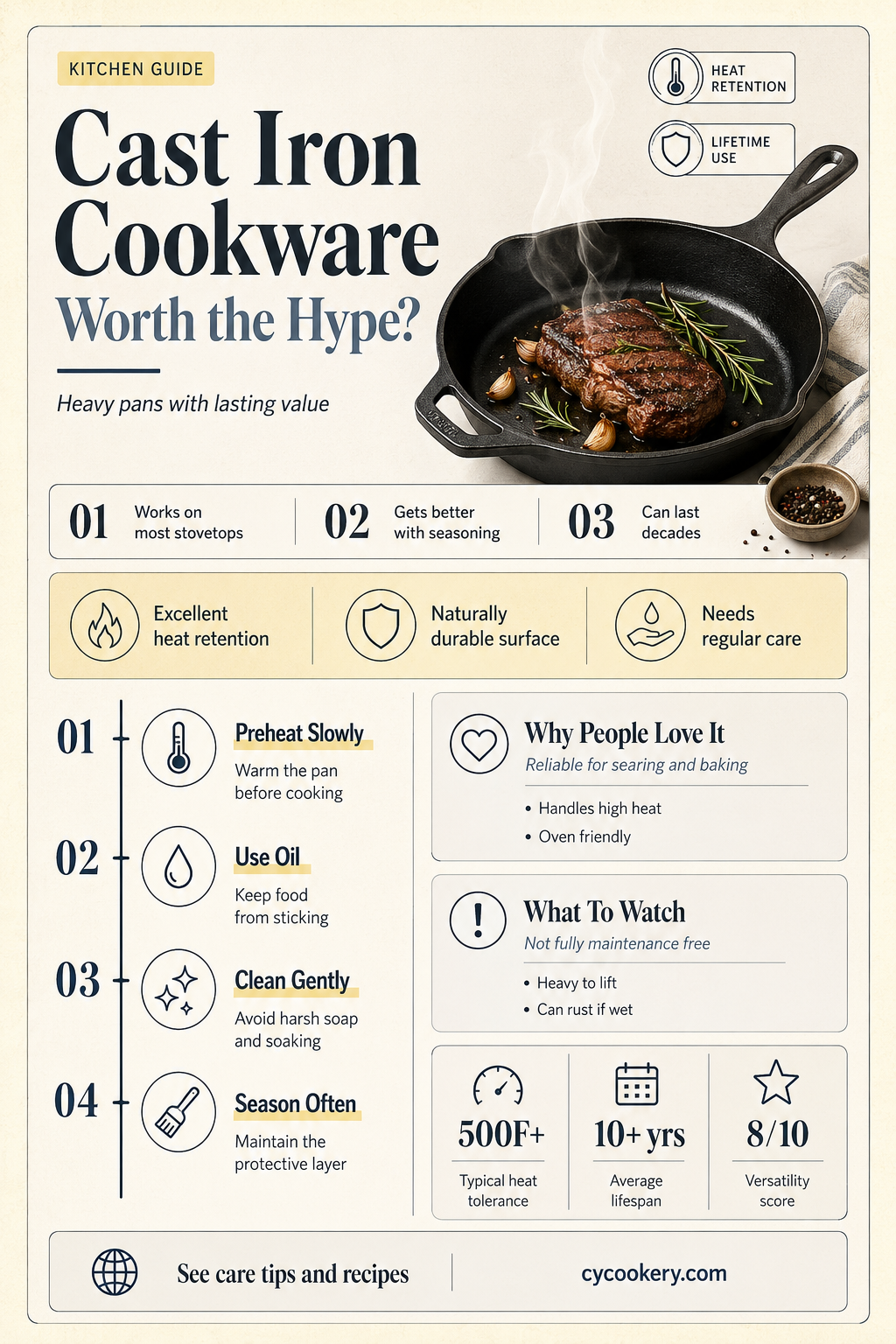 are cast iron pots and pans good