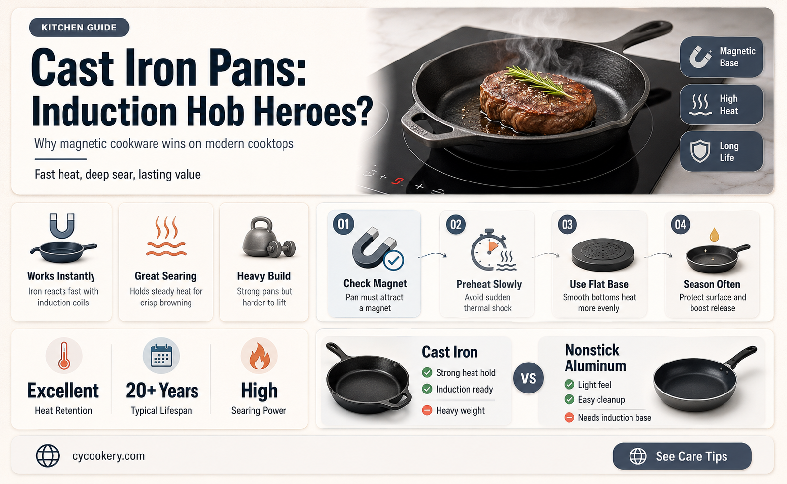 are cast iron pans suitable for induction hobs