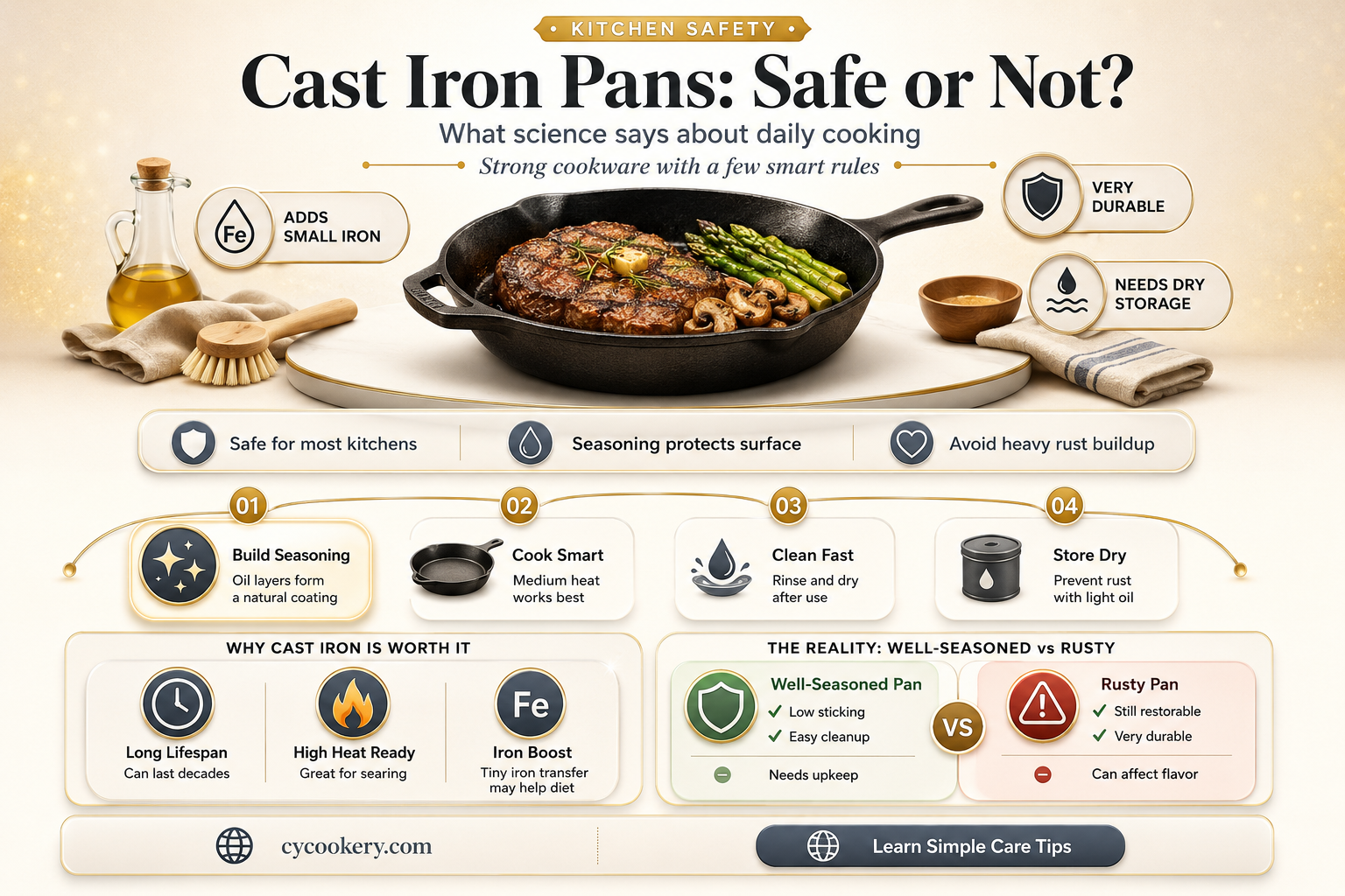 are cast iron pans safe reddi
