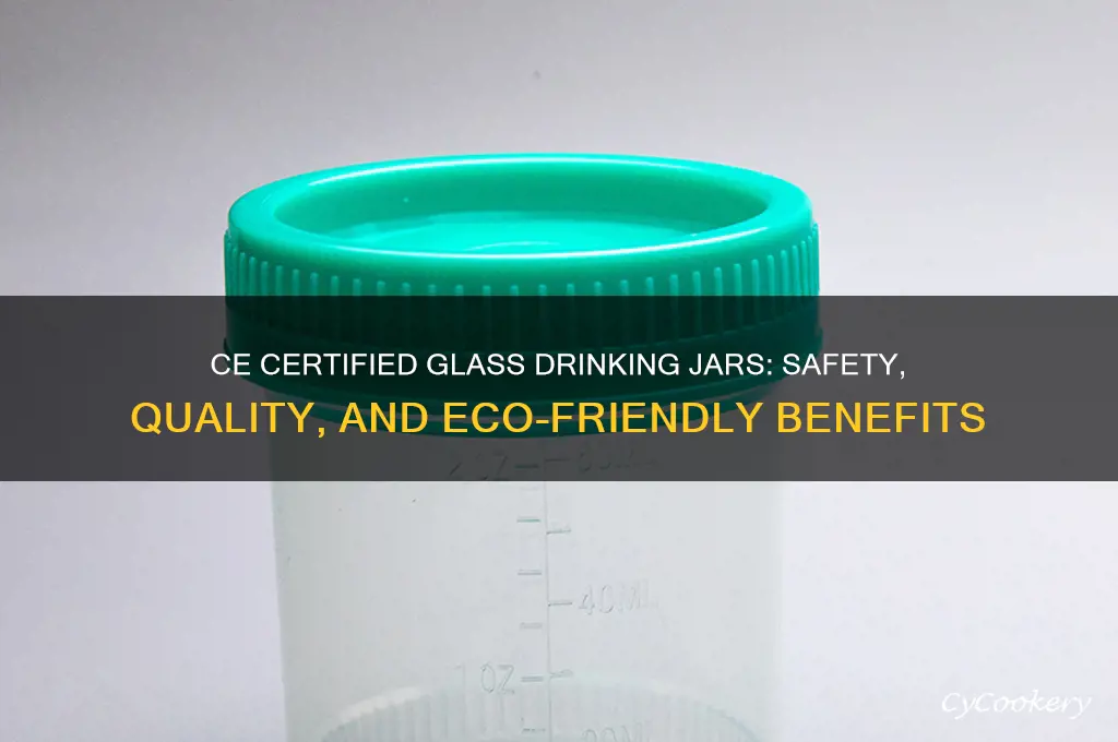 ce certification glass drinking jar