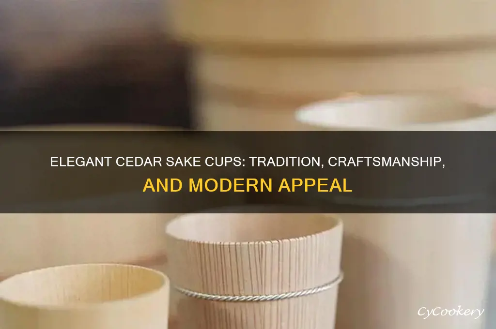 cedar sake cup