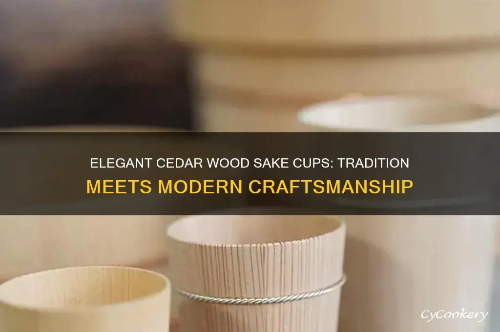 cedar wood sake cups
