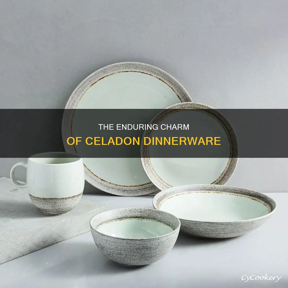 celadon dinnerware set