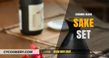 Elegant Ceramic Black Sake Set: Perfect for Modern Japanese Dining