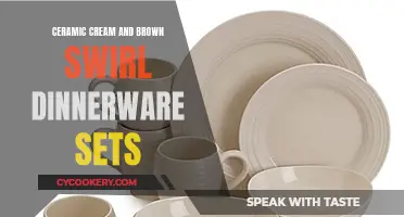 Swirling Sophistication: Elevating Dinnerware with Ceramic Cream and Brown Swirl Designs