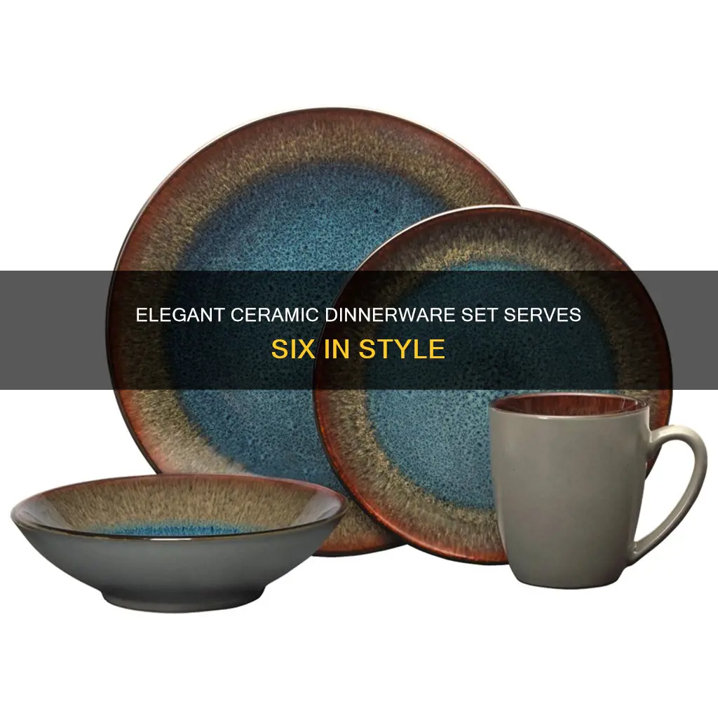 ceramic dinnerware set for 6