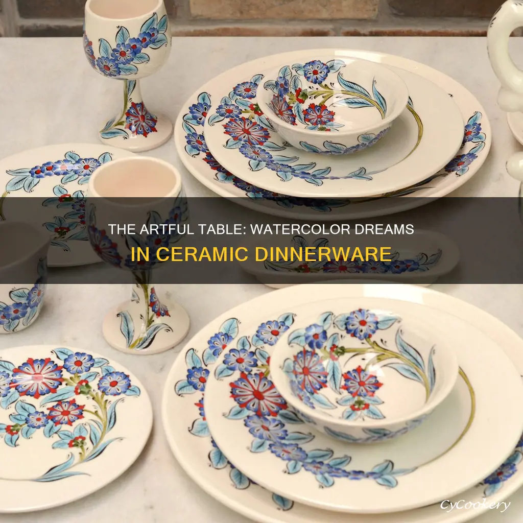 ceramic dinnerware sets watercolor