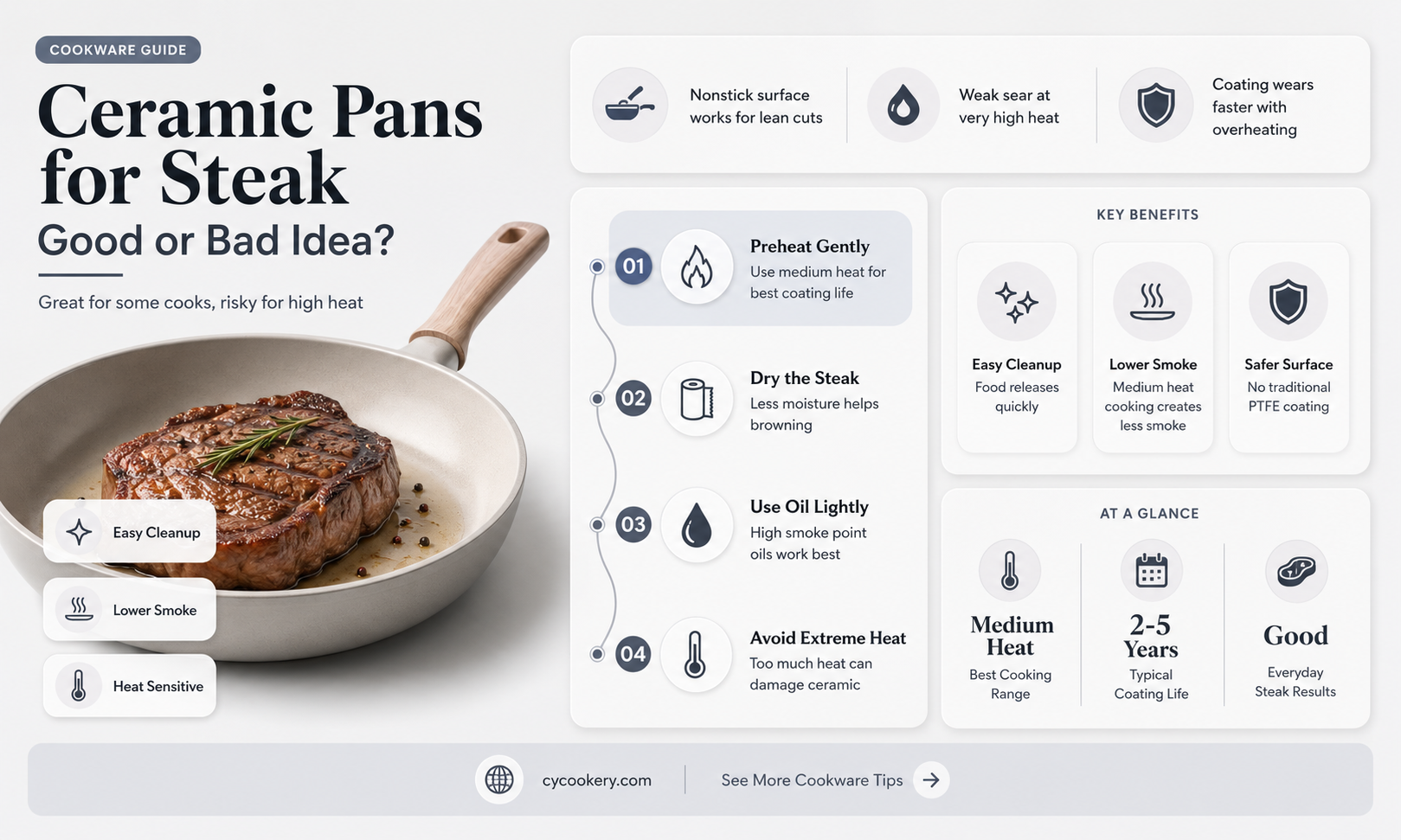 are ceramic pans good for steak