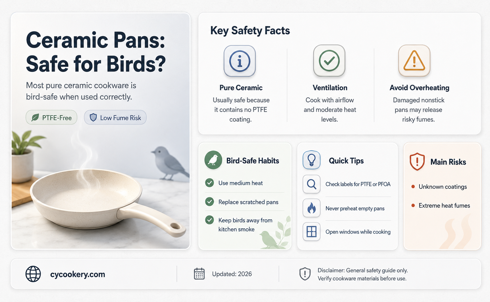 are ceramic coated pans safe for birds