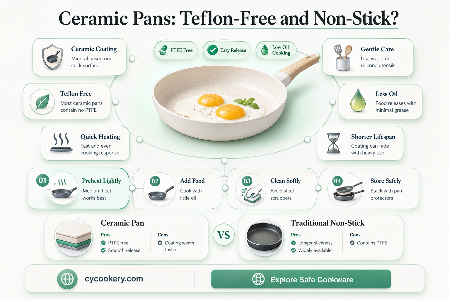 are ceramic pans teflon free