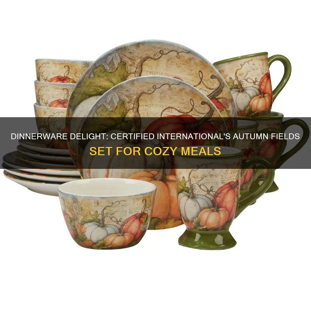 certified international 89126 autumn fields 16 piece dinnerware set