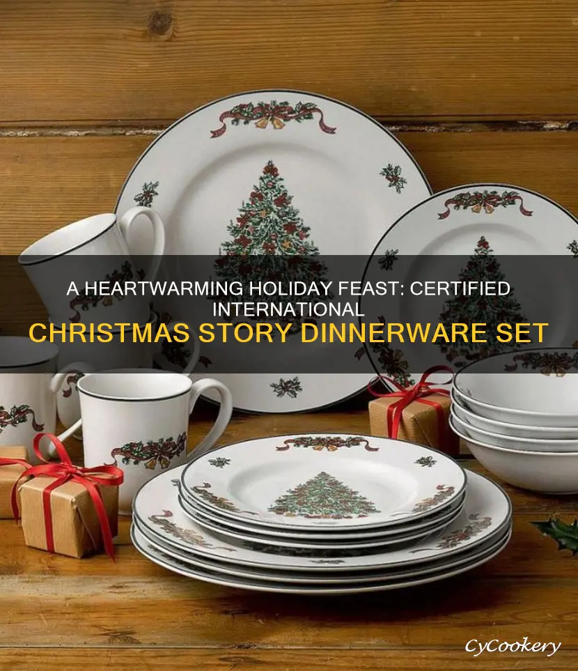 certified international christmas story 16-piece dinnerware set