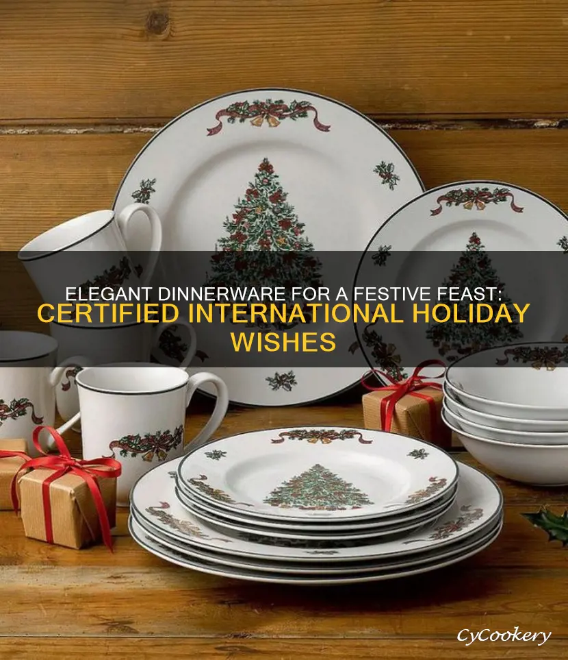 certified international holiday wishes 16-piece dinnerware set