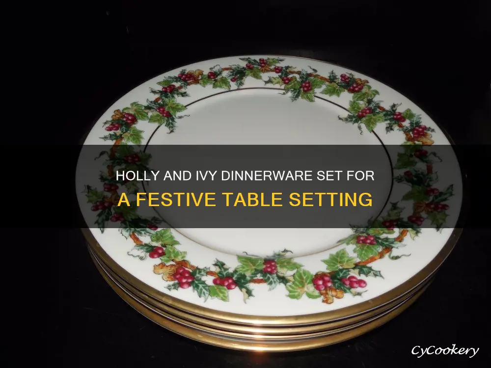 certified international holly and ivy 16-piece dinnerware set