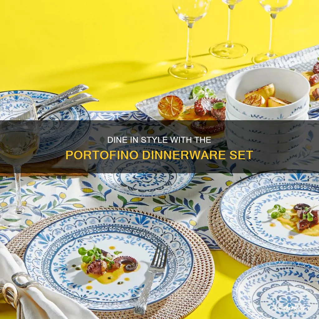 certified international portofino 12-piece dinnerware set